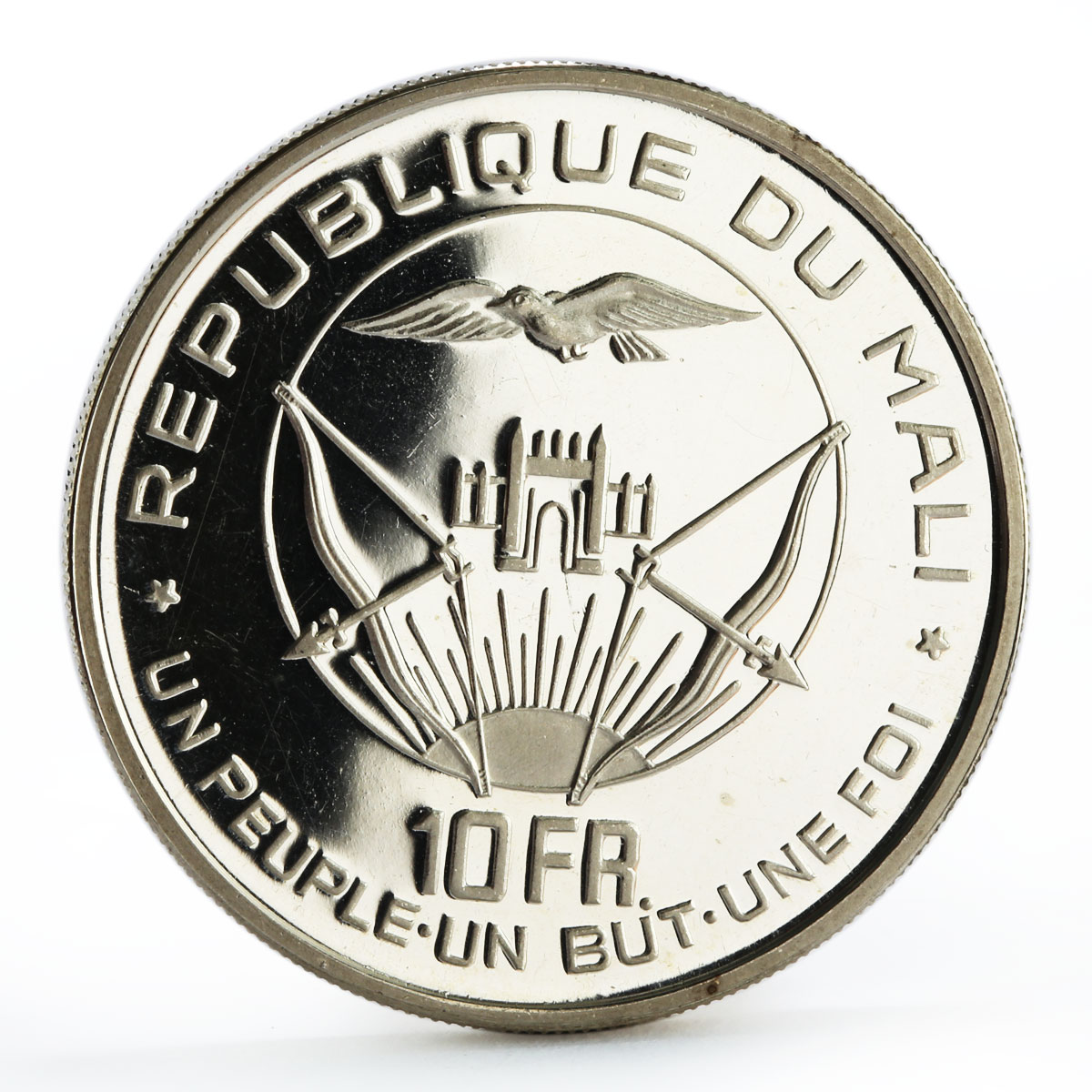 Mali 10 francs President Modibo Keita Independence proof silver coin 1960