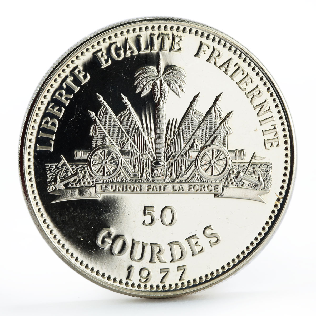 Haiti 50 gourdes 20th Anniversary of European Market Economy silver coin 1977