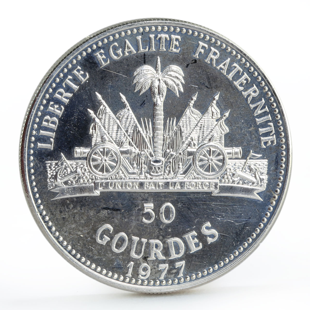 Haiti 50 gourdes 20th Anniversary of European Market Economy silver coin 1977