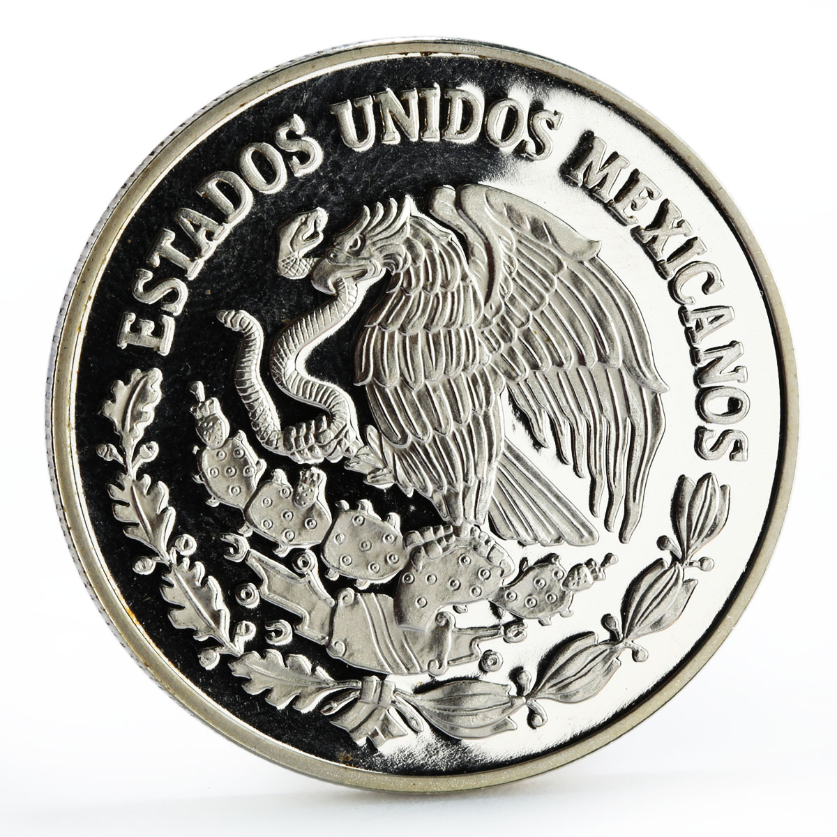 Mexico 5 pesos World Wildlife Fund Wolf Lobo proof silver coin 1998