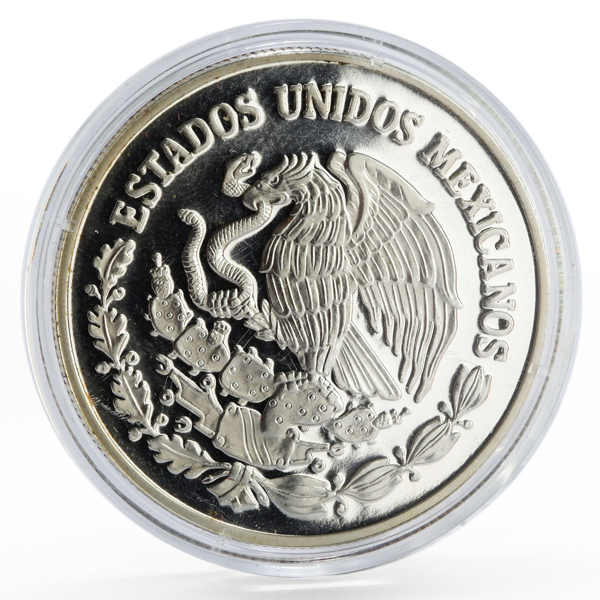 Mexico 5 pesos World Wildlife Fund Wolf Lobo proof silver coin 1998