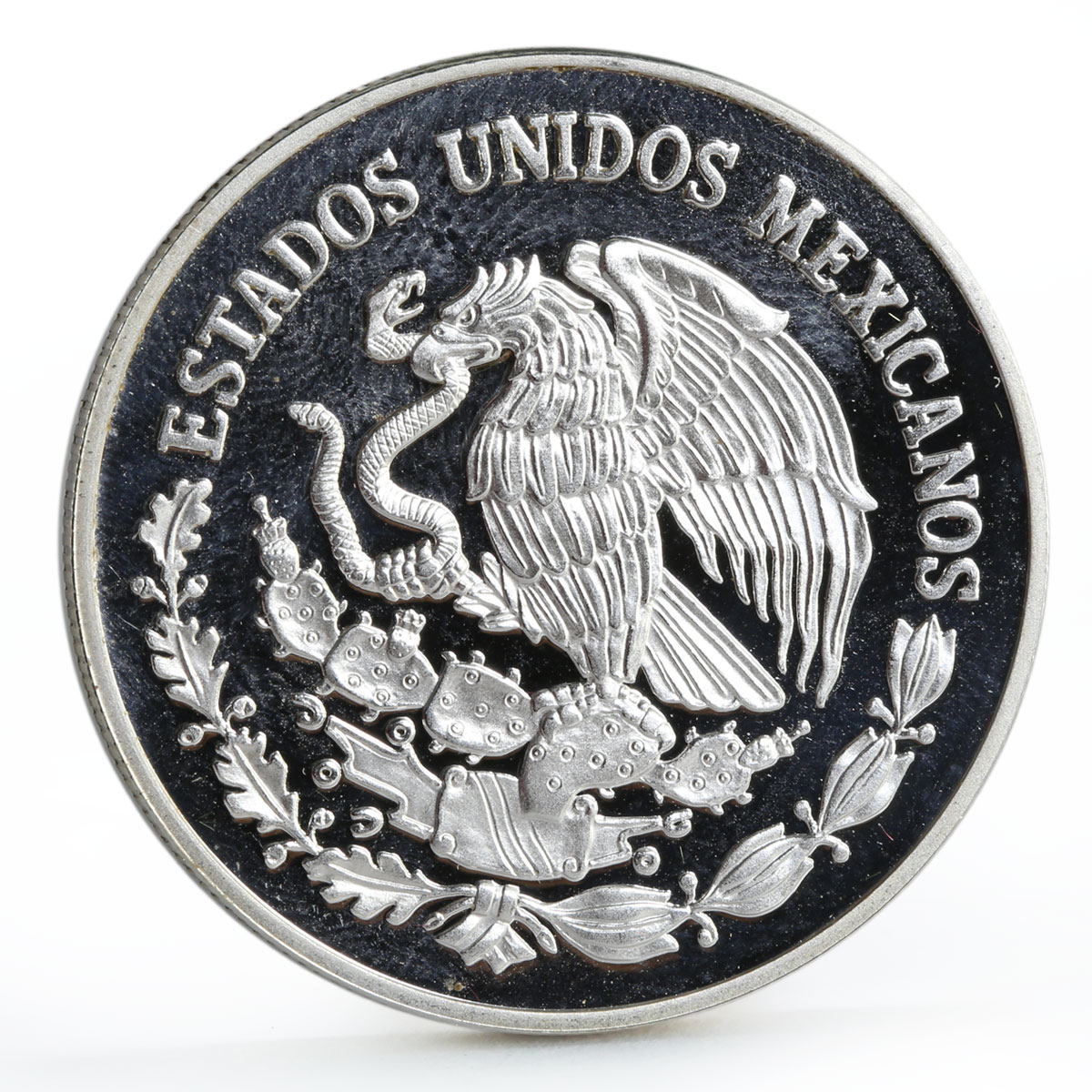 Mexico 5 pesos World Wildlife Fund Wolf Lobo proof silver coin 1998