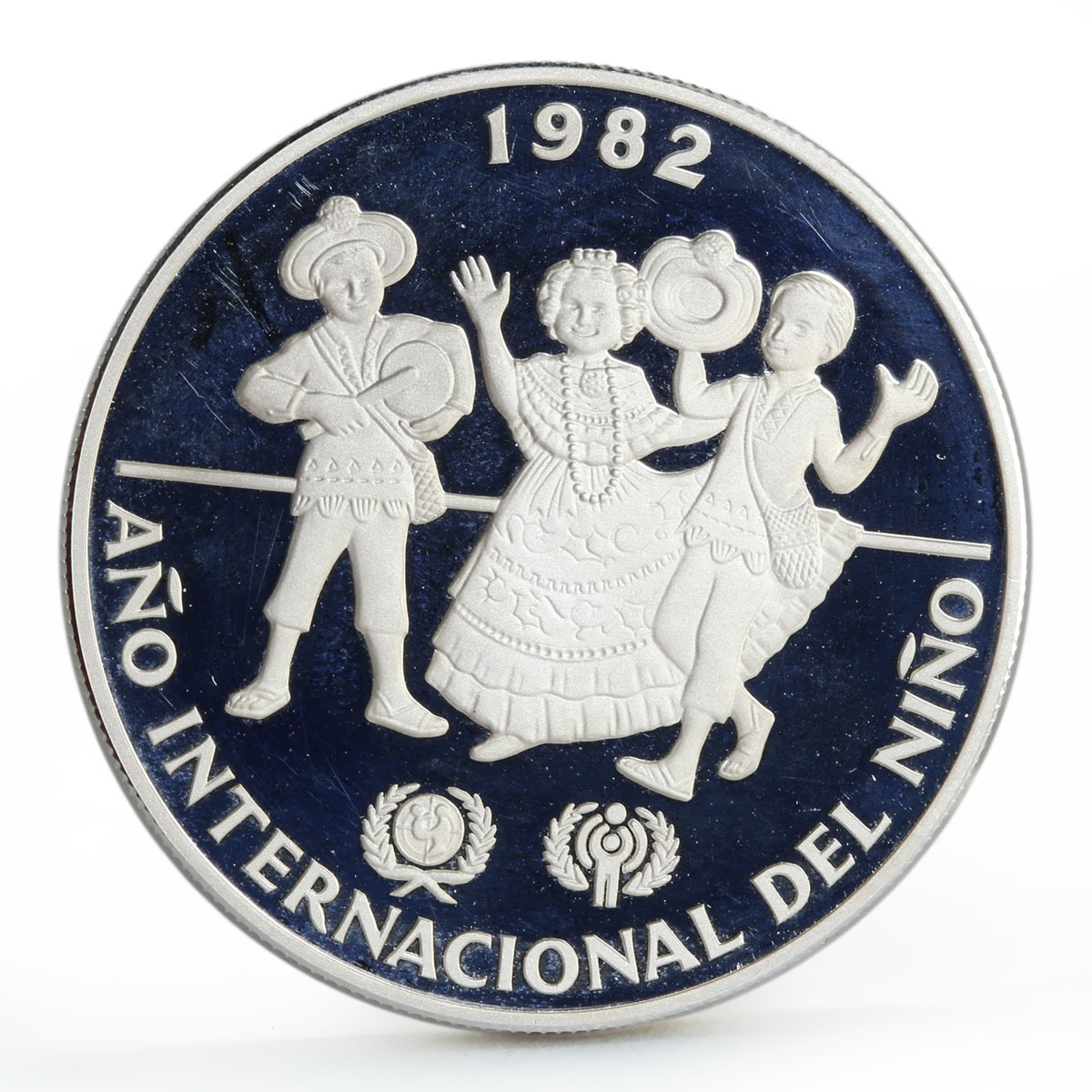 Panama 10 balboas International Year of the Child proof silver coin 1982