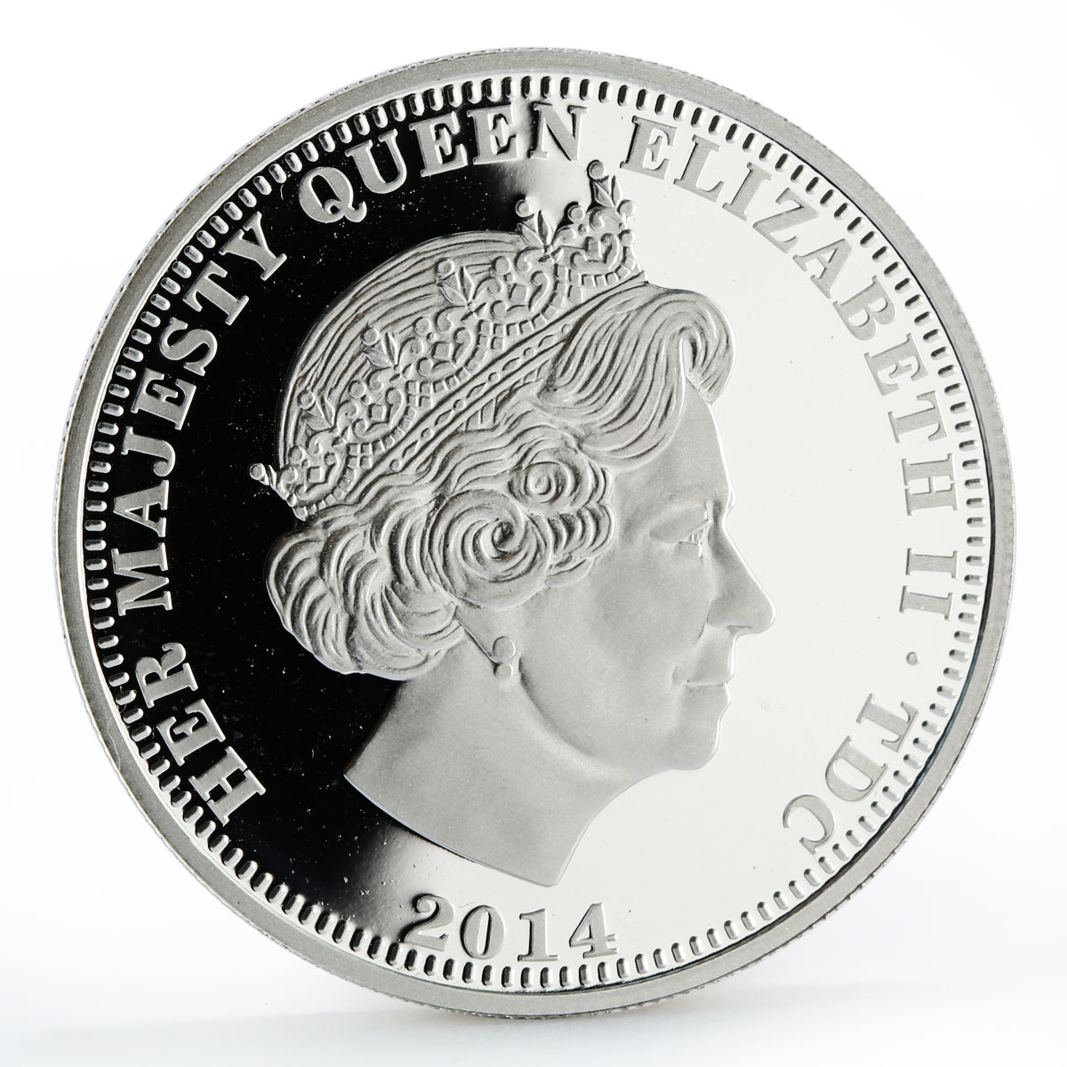 Tristan da Cunha 1 crown 300 Years of King George VI silver coin 2014