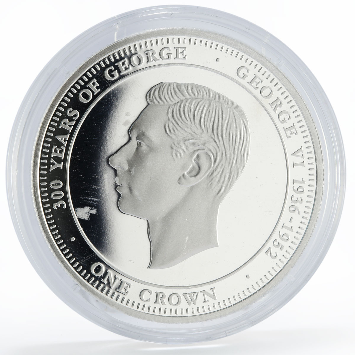 Tristan da Cunha 1 crown 300 Years of King George VI silver coin 2014