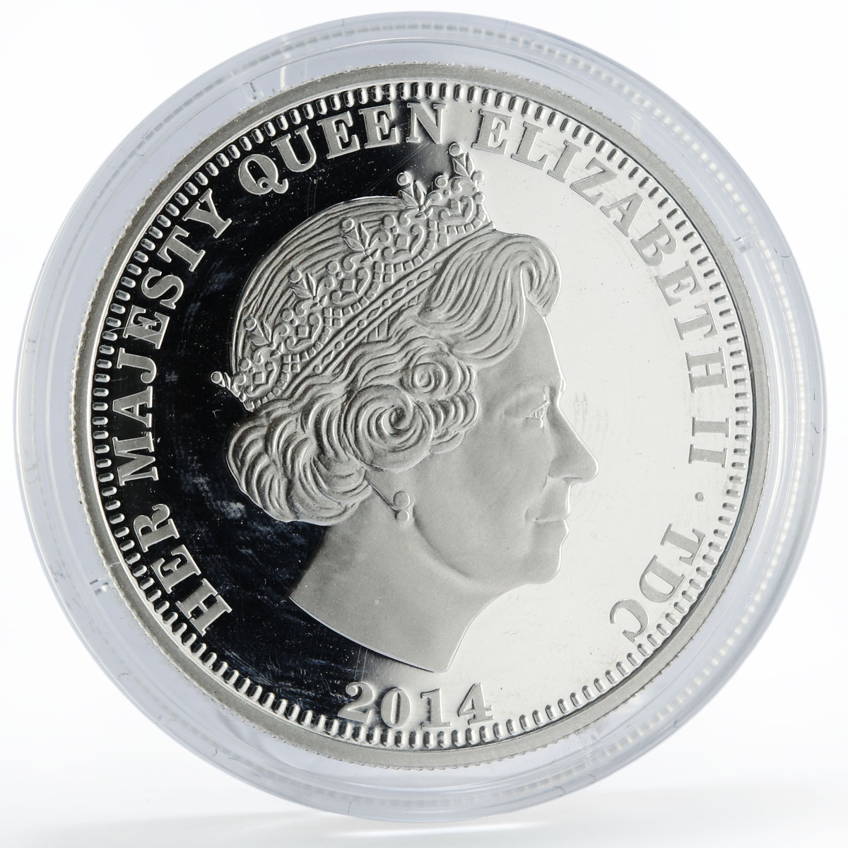 Tristan da Cunha 1 crown 300 Years of King George VI silver coin 2014
