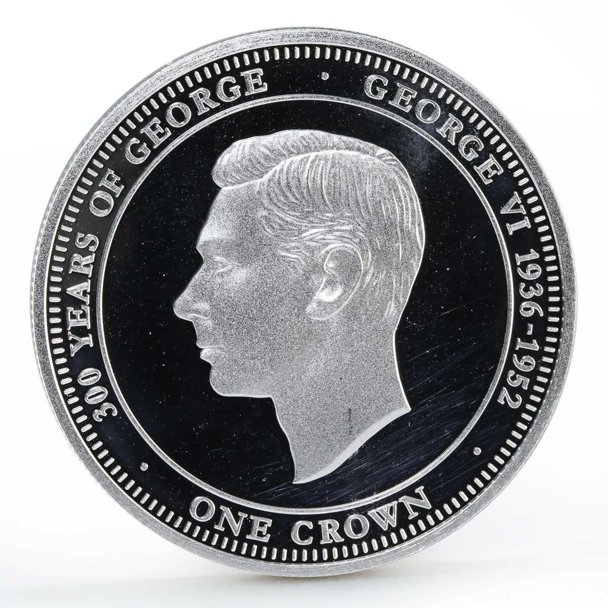 Tristan da Cunha 1 crown 300 Years of King George VI silver coin 2014