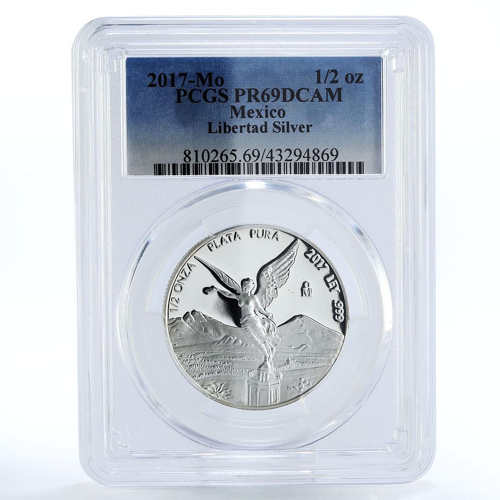 Mexico 1/2 onza Libertad Angel of Independence PR69 PCGS proof silver coin 2017