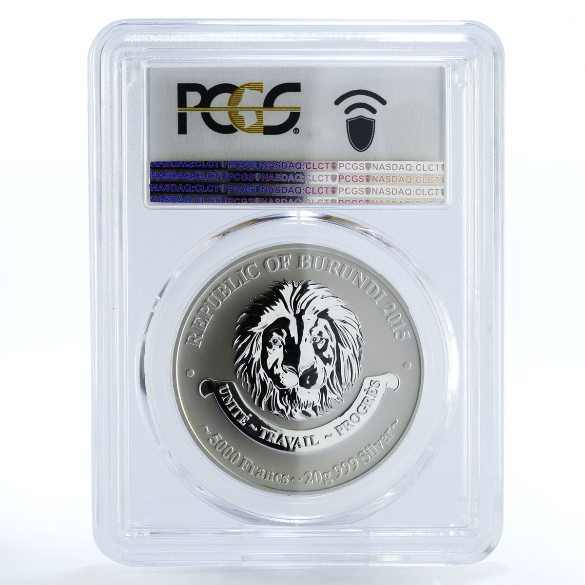 Burundi 5000 francs Savoia-Marchetti Plane Aviation PR70 PCGS silver coin 2015