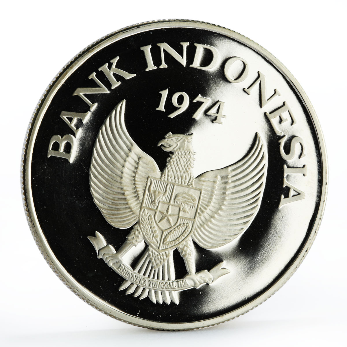 Indonesia 2000 rupiah Javan Tiger proof silver coin 1974