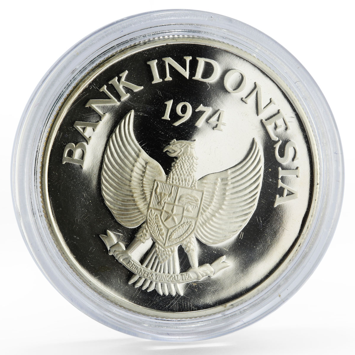 Indonesia 2000 rupiah Javan Tiger proof silver coin 1974