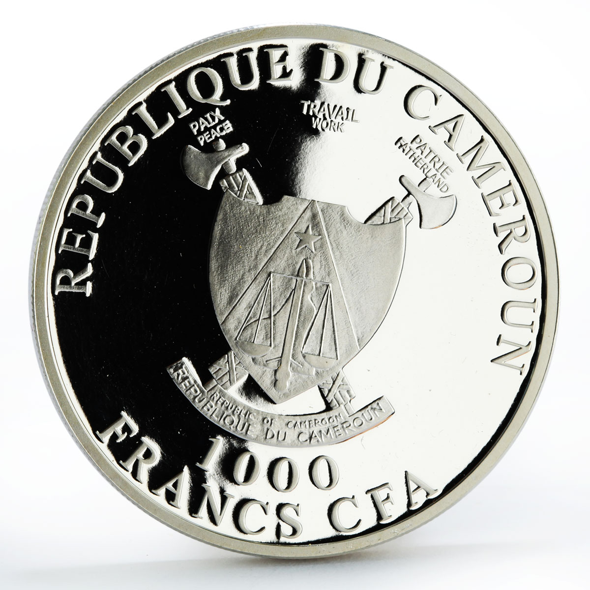 Cameroon 1000 francs Endangered Wildlife Cross-River Gorilla silver coin 2013