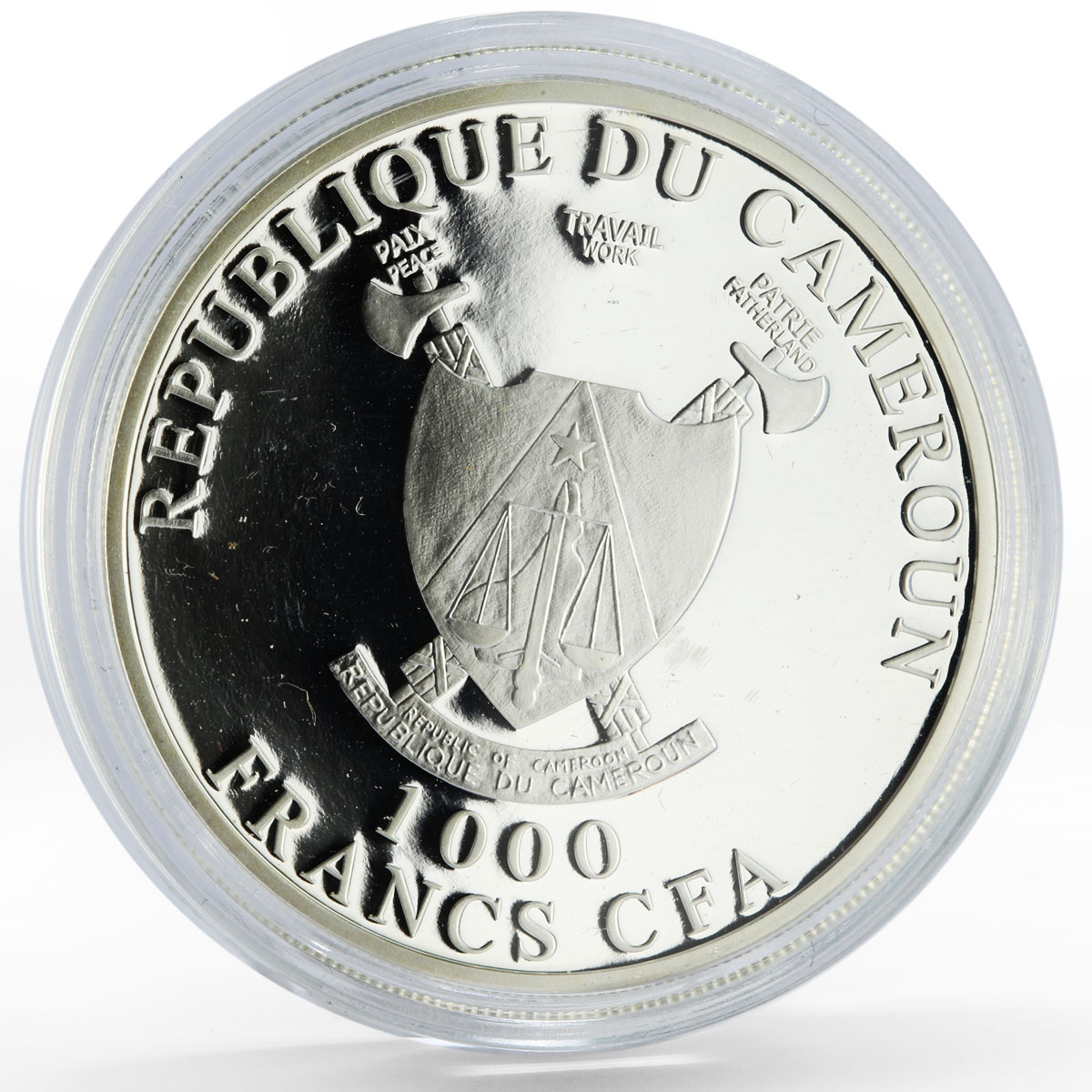 Cameroon 1000 francs Endangered Wildlife Cross-River Gorilla silver coin 2013