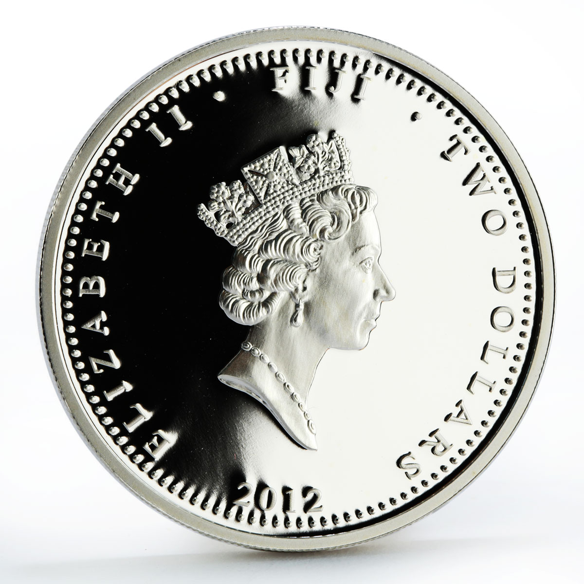 Fiji 2 dollars Russian Emperor Alexander II proof colored silver coin 2012