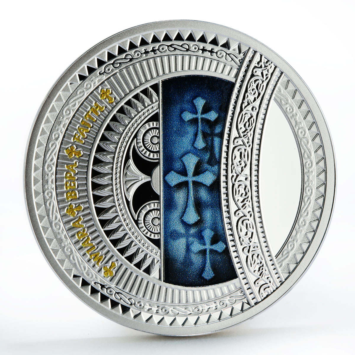 Niue 1 dollar World of Your Soul series Faith colored proof silver coin 2015