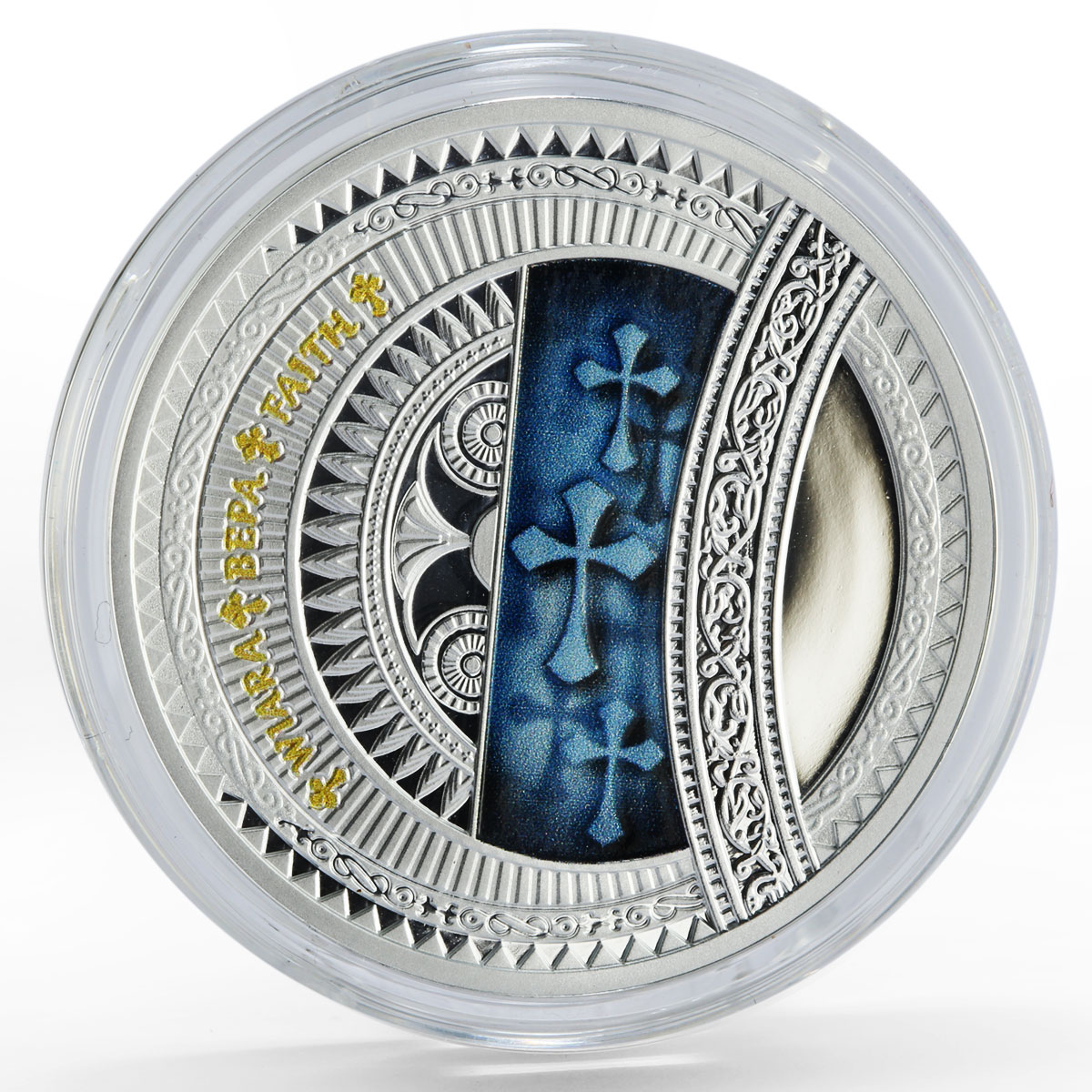 Niue 1 dollar World of Your Soul series Faith colored proof silver coin 2015