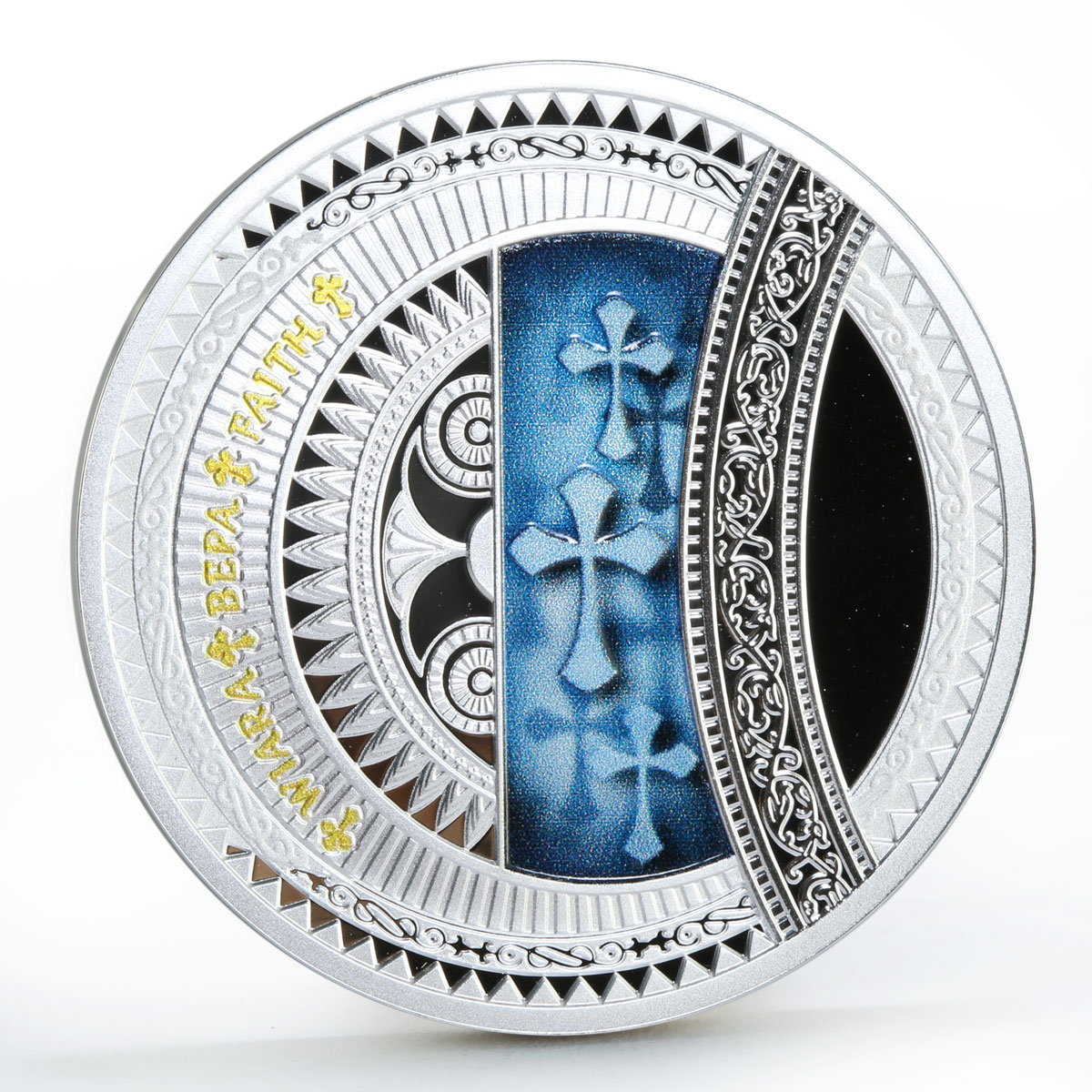 Niue 1 dollar World of Your Soul series Faith colored proof silver coin 2015