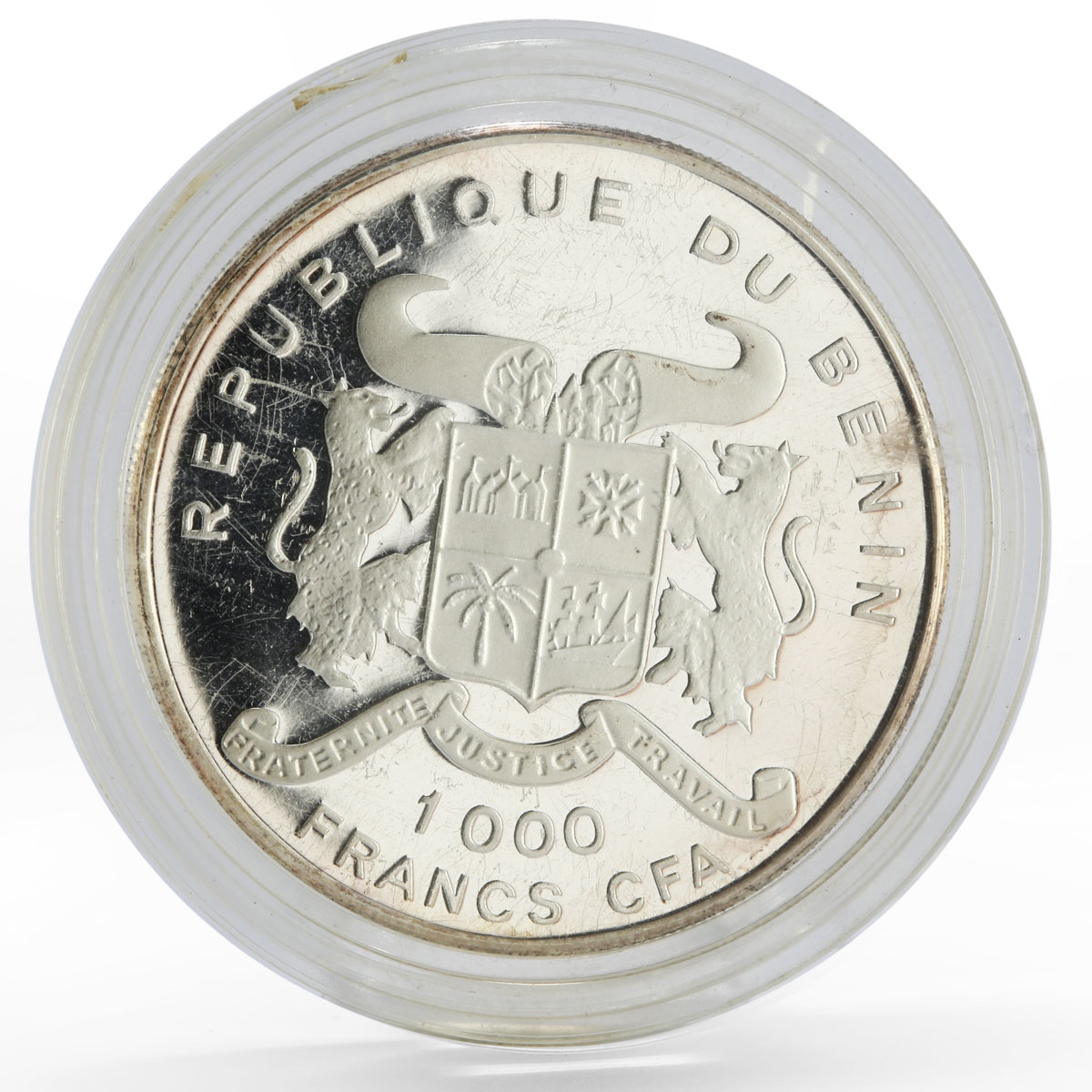 Benin 1000 francs Atlanta Olympic Games series Runners proof silver coin 1995