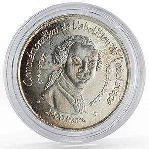 Benin 2500 francs Abolition of Slavery Explorer Olaudah Equiano silver coin 2007