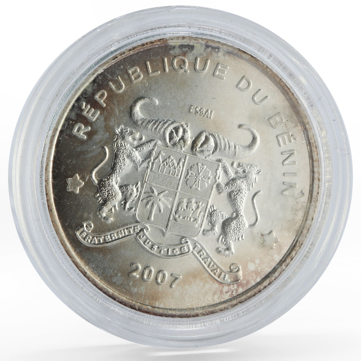 Benin 2500 francs Abolition of Slavery Explorer Olaudah Equiano silver coin 2007