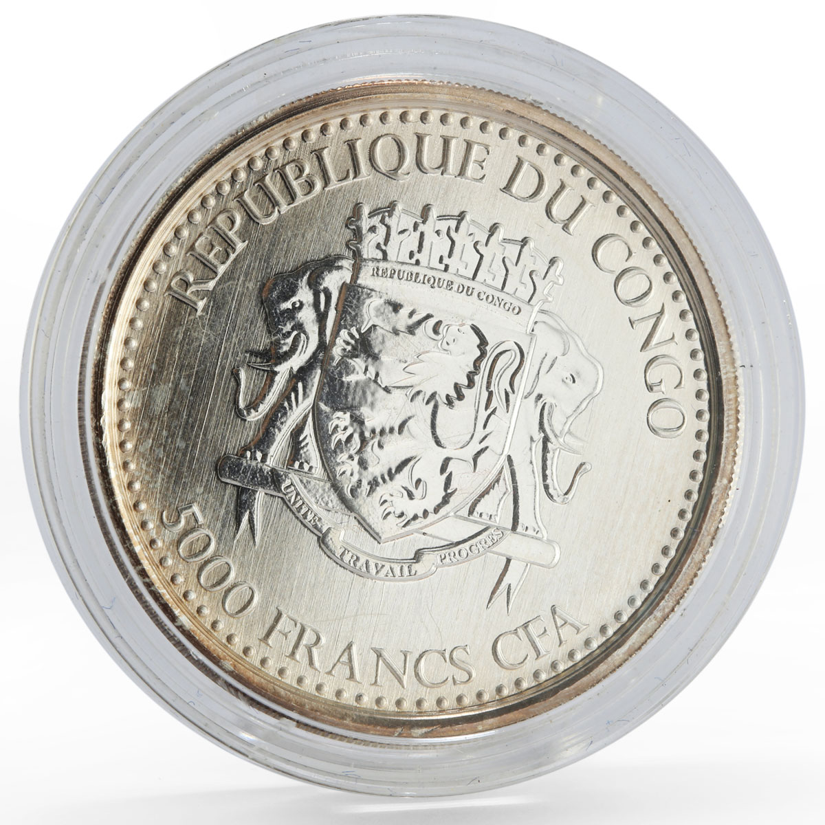 Congo 5000 francs African Wildlife Silverback Gorilla silver coin 2017