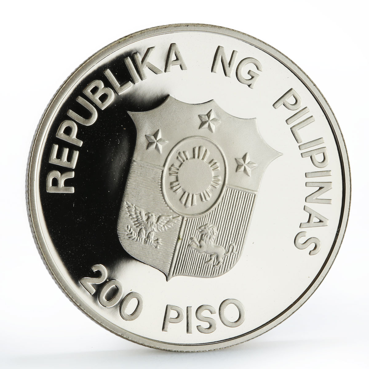 Philippines 200 piso WWF series Mindoro Buffalo proof silver coin 1987