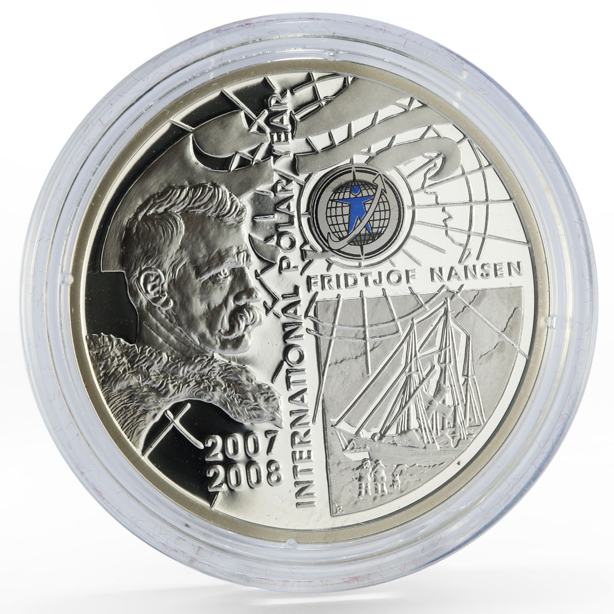 Armenia 100 dram International Polar Year Fridtjof Nansen proof silver coin 2006