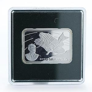 Niue 1 dollar Glider How Man Conquered the Skies silver rectangular proof 2010
