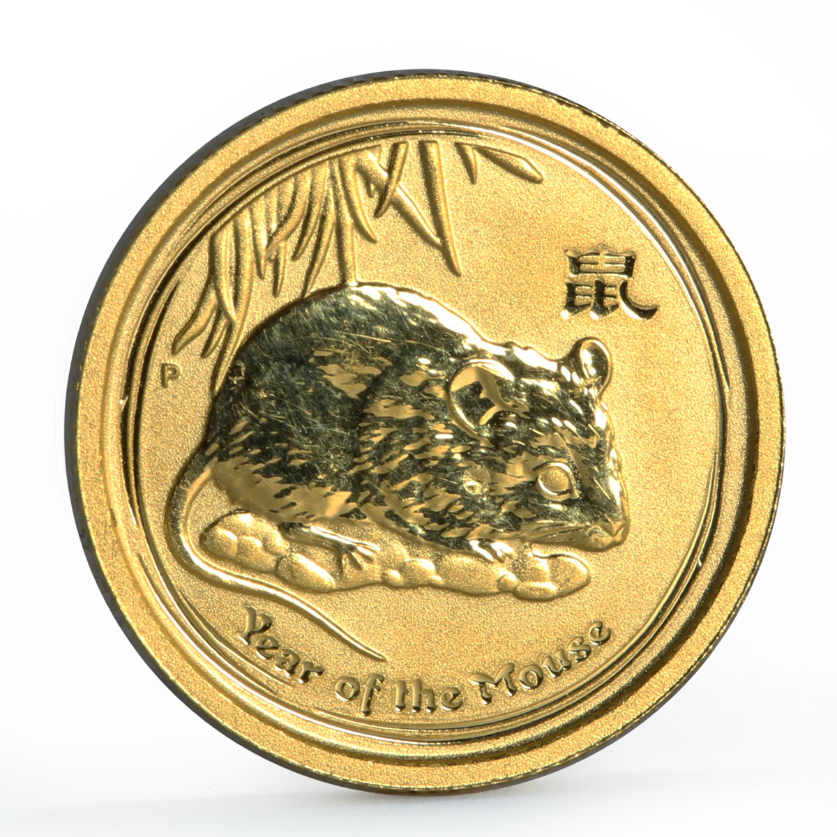 Australia 5 dollars Lunar Calendar series Year of the Mouse 1/20 gold coin 2008