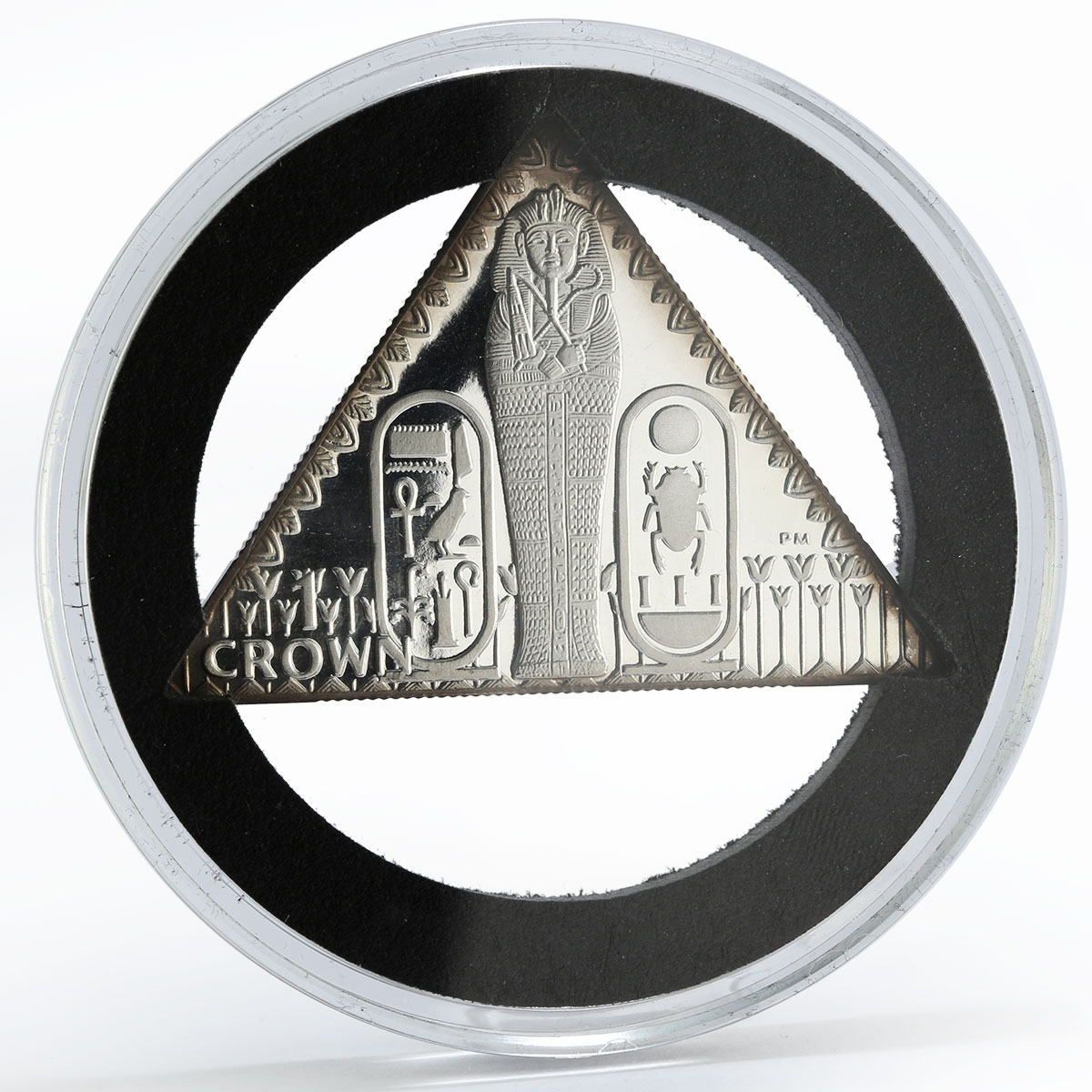 Isle of Man 1 crown Howard Carter Tomb of Tutankhamun silver coin 2008