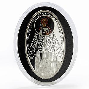 Niue 1 dollar Gothic Cathedrals series Barcelona Cathedral silver coin 2011