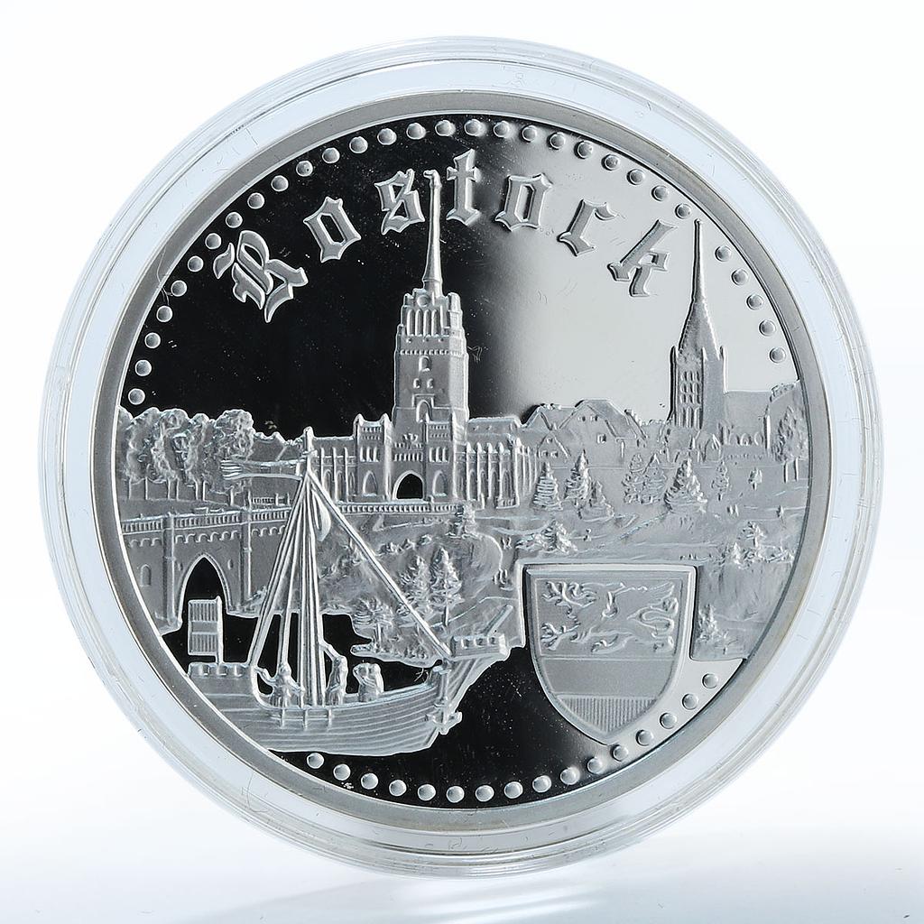 Niue 1 dollar Hanseatic Towns Rostock silver proof coin 2010