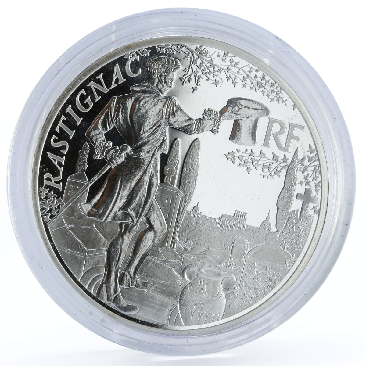 France 10 euro Rastignac Honore de Balzac Literature proof silver coin 2014