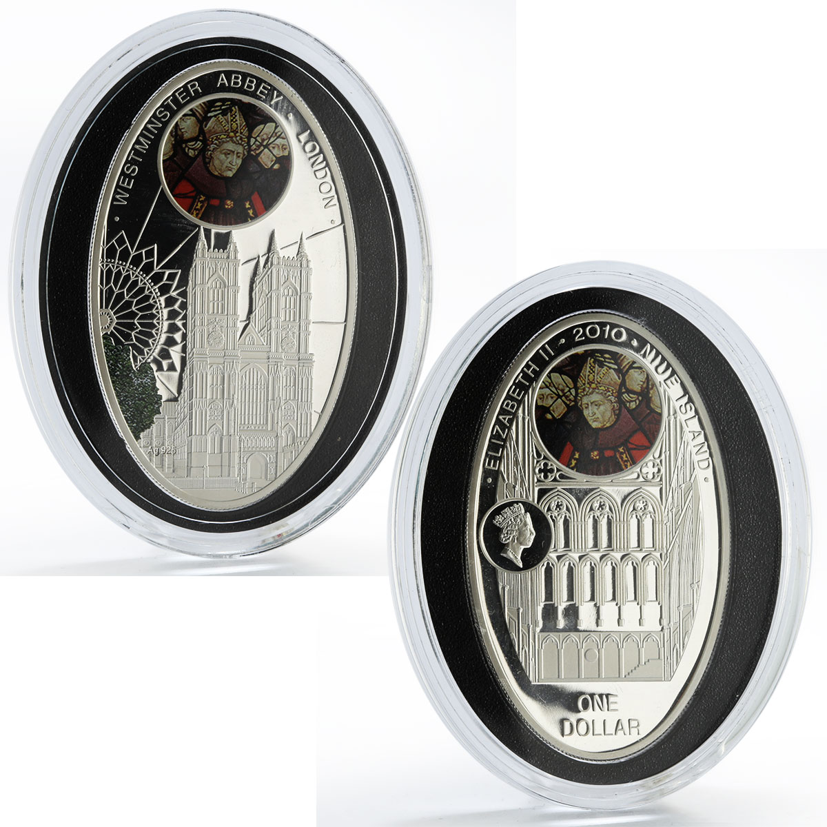 Niue 1 dollar set of 8 coins Faith Gothic Cathedrals Churches silver 2010 - 2011