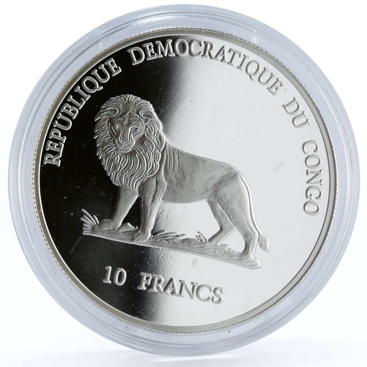 Congo 10 francs Seafaring Portuguese Ship Dio Cao Clipper proof silver coin 2000