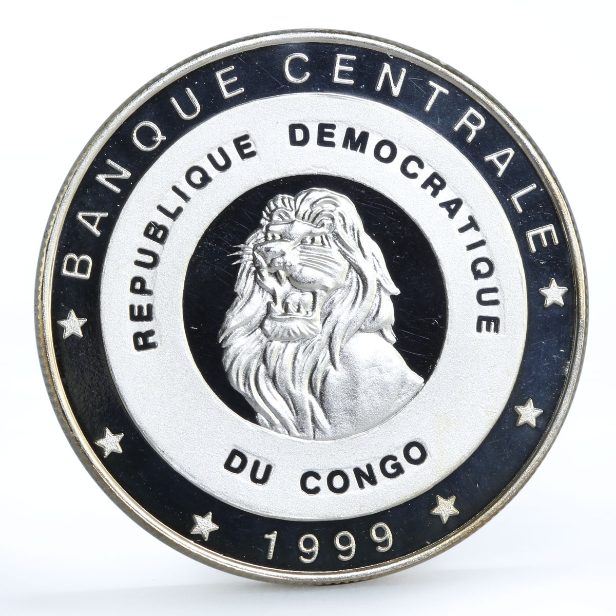 Congo 10 francs Explorer of Africa Sir Henry Morton Stanley silver coin 1999