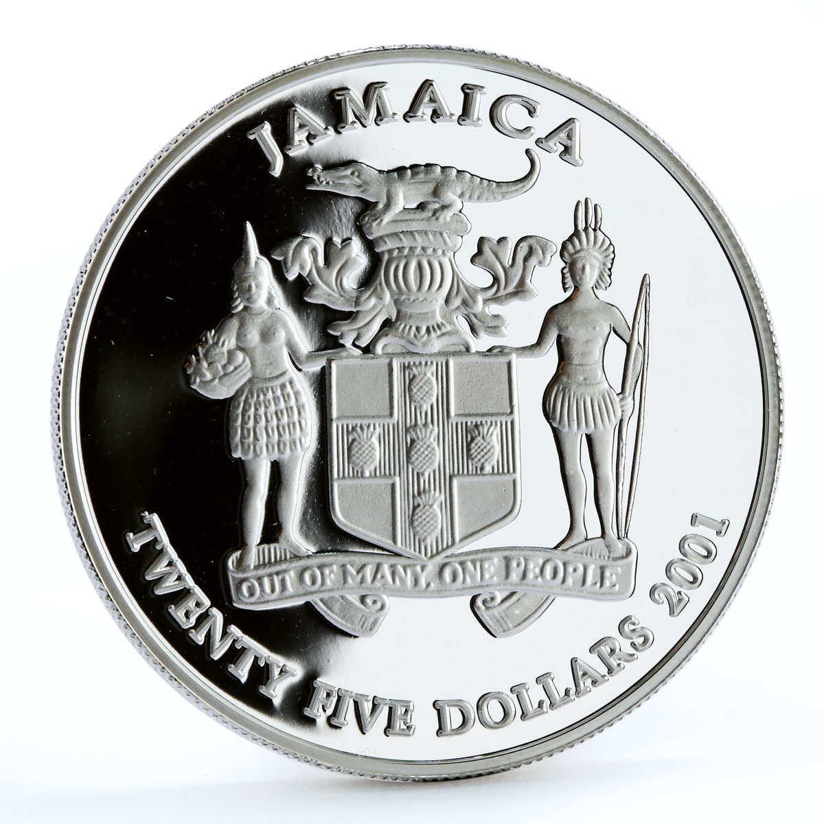 Jamaica 25 dollars UNICEF For the Children proof silver coin 2001