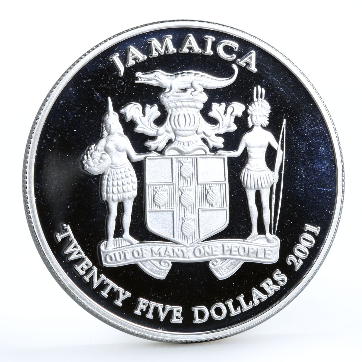 Jamaica 25 dollars UNICEF For the Children proof silver coin 2001