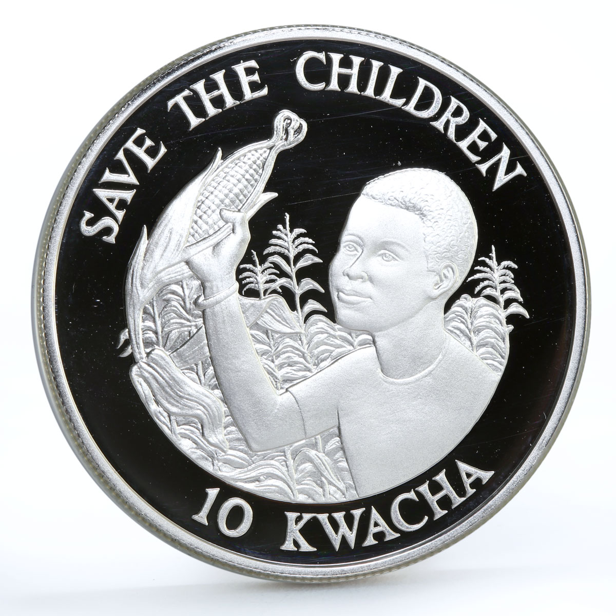 Zambia 10 kwacha International Year of the Child proof silver coin 1989