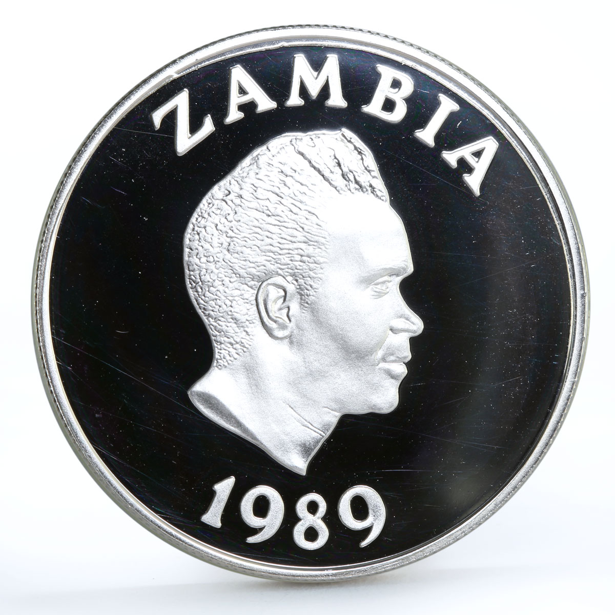 Zambia 10 kwacha International Year of the Child proof silver coin 1989