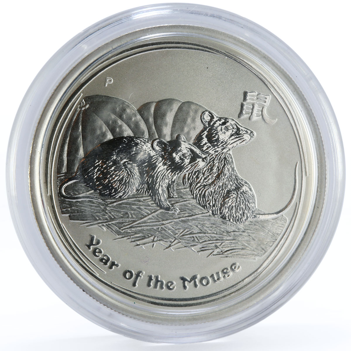 Australia 50 cents Lunar Calendar series II Year of the Mouse silver coin 2008