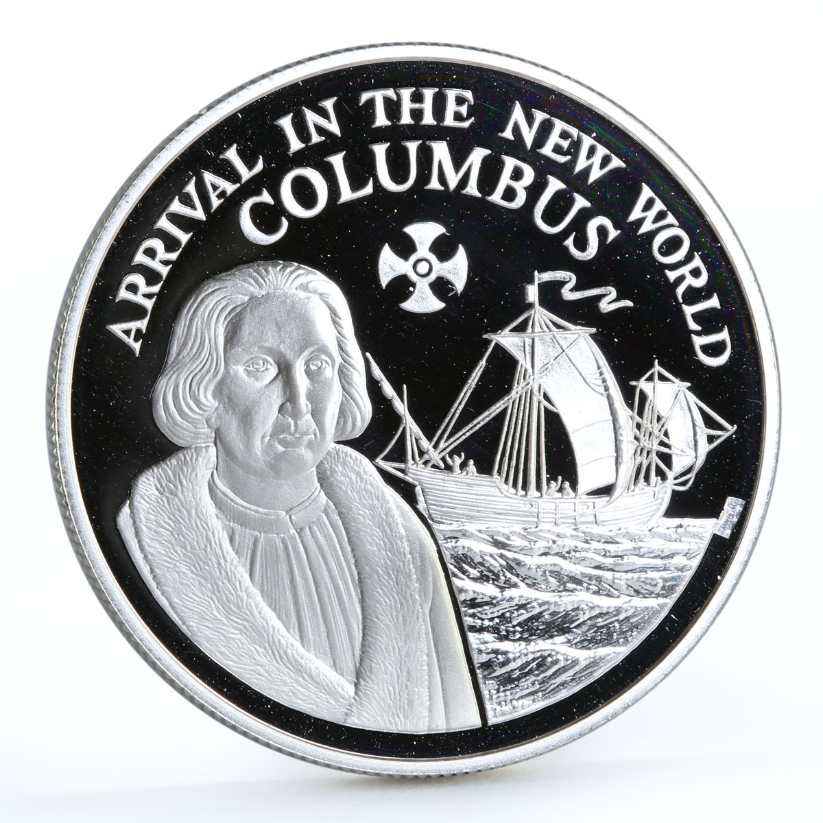 Jamaica 10 dollars The New World Columbus Ship coin 1990