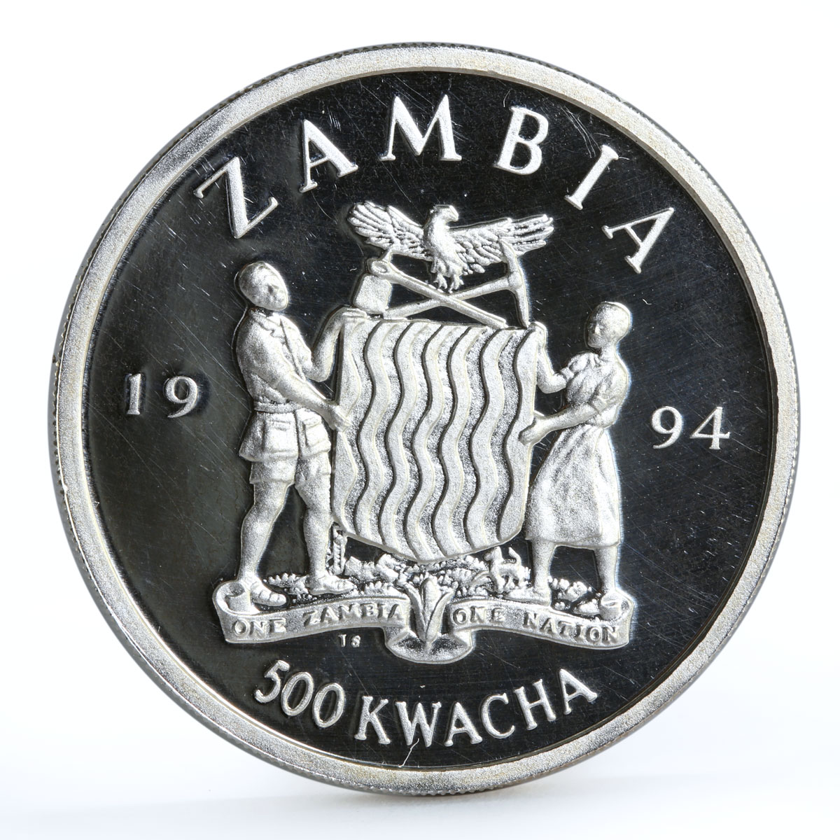 Zambia 500 kwacha Rights of Religion and Culture proof silver coin 1994