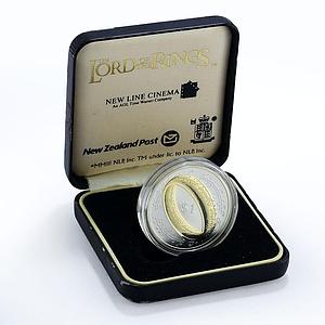 New Zealand 1 dollar Lord of the Rings The One Ring gilded silver coin 2003