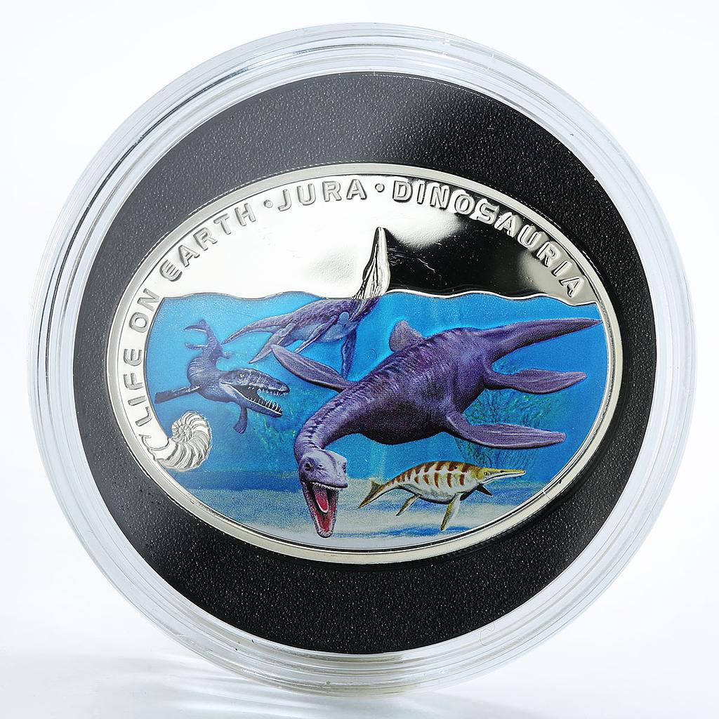 Niue 1 dollar Life on Earth in Water Jurassic Period marine dinosaurs proof 2013