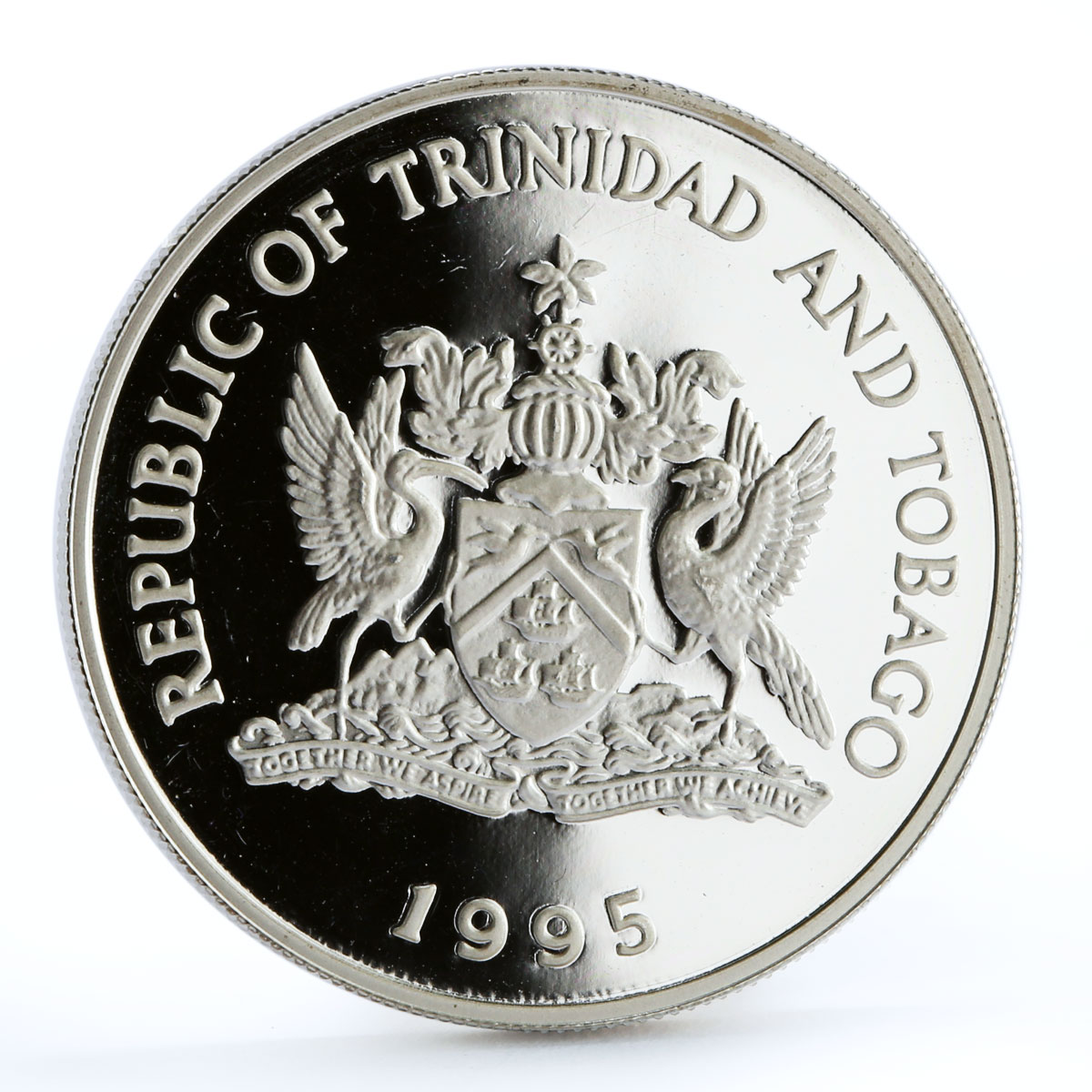 Trinidad and Tobago 1 dollar 50th Anniversary of FAO Banana silver coin 1995