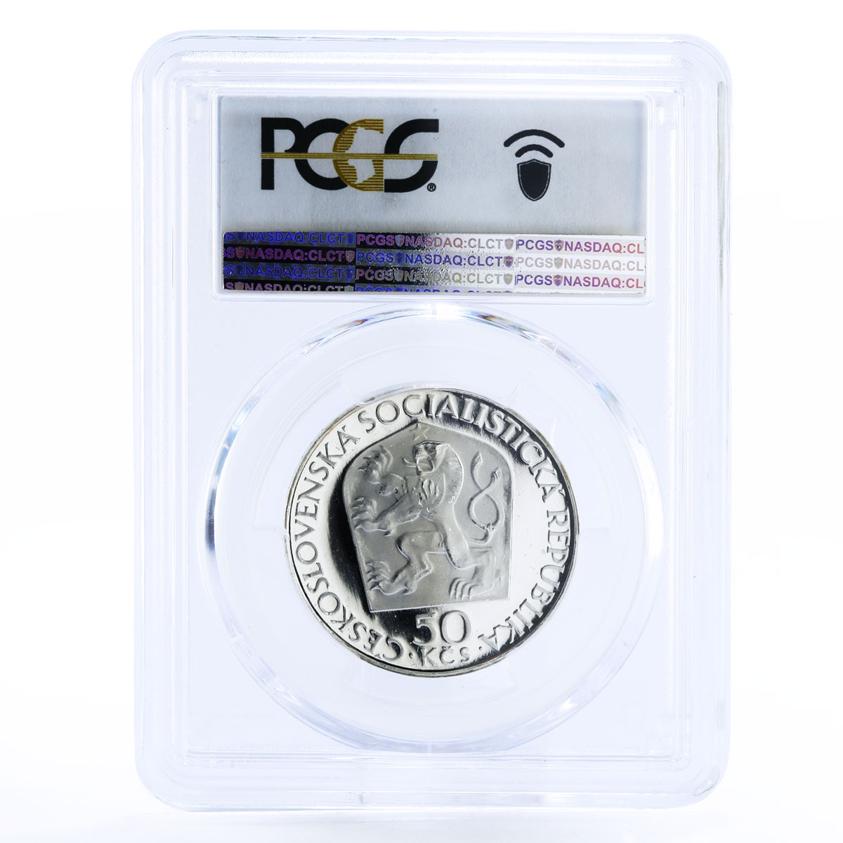 Czechoslovakia 50 korun Revolutionary Vladimir Lenin PR67 PCGS silver coin 1970