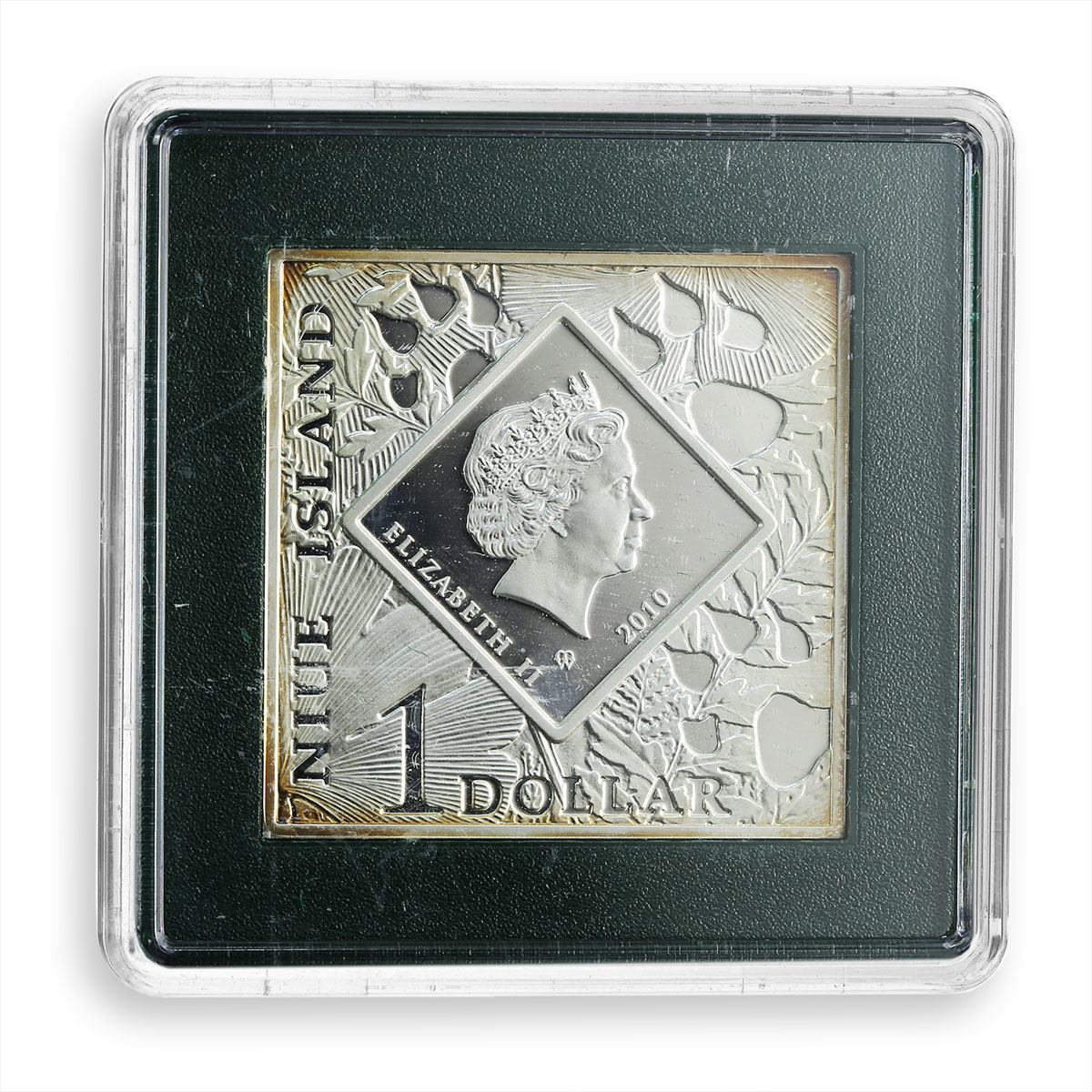 Niue 1 dollar Series: Oddities of Nature Platypus rectangular silver coin 2010
