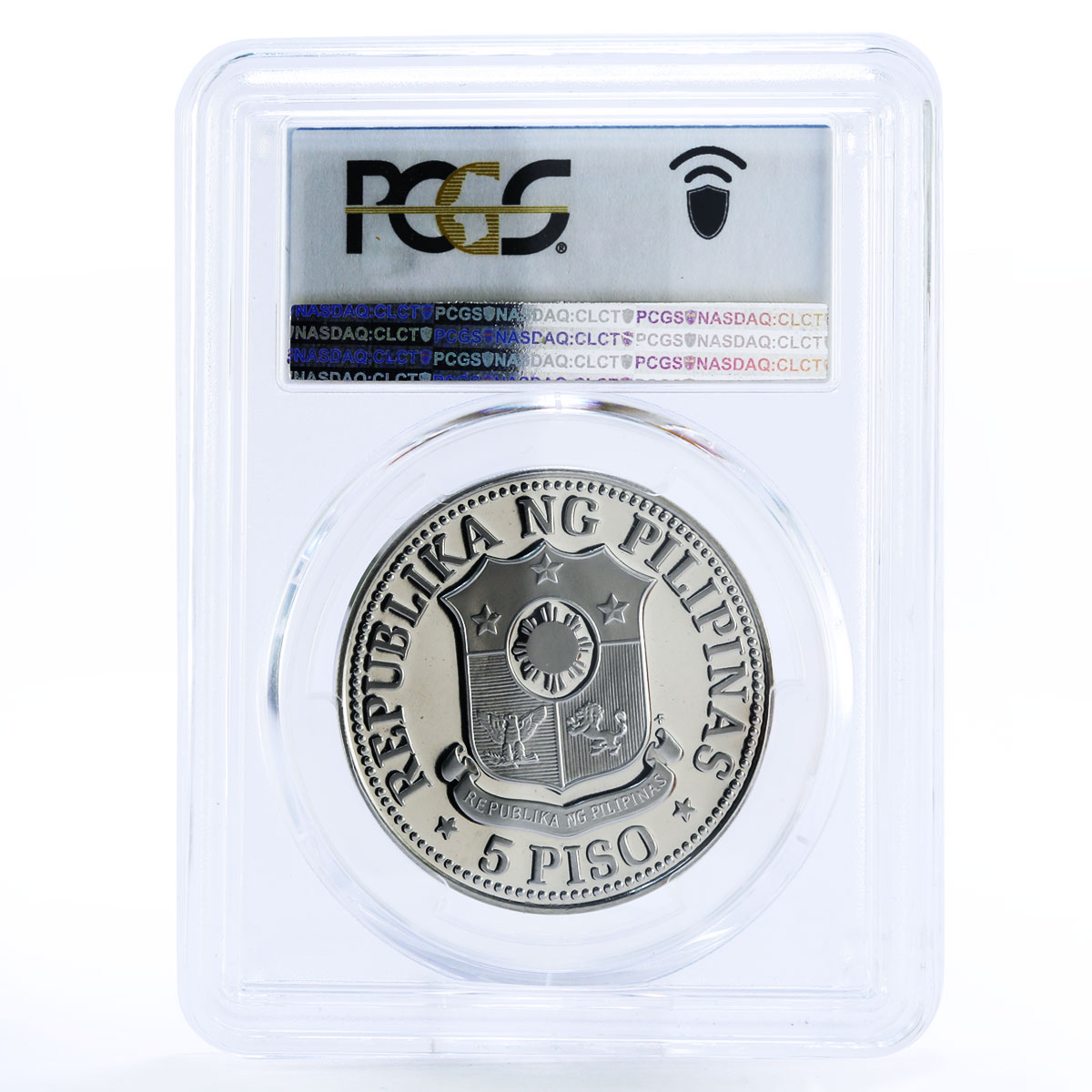 Philippines 5 piso Ferdinand E. Marcos PR70 PCGS nickel coin 1975