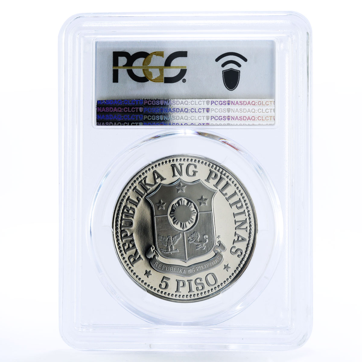 Philippines 5 piso Ferdinand E. Marcos PR69 PCGS nickel coin 1975